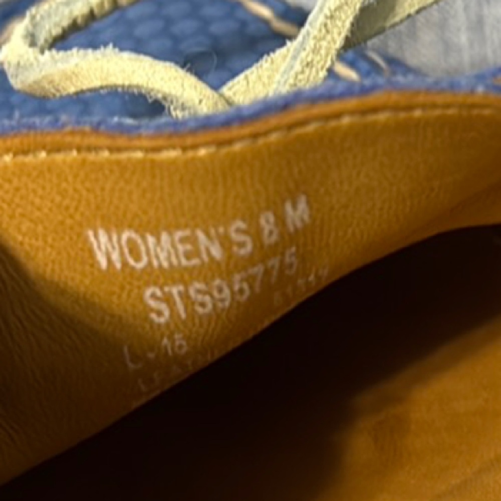Sperry Blue Loafers with Cream Laces - Picture 4 of 12